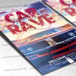 Car Rave Night Template - Flyer PSD