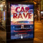 Car Rave Night Template - Flyer PSD