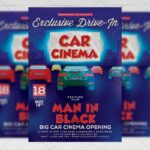 Drive-In Car Cinema - Flyer PSD Template