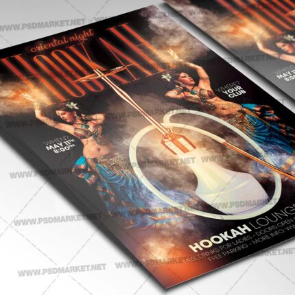 Hookah Oriental Night Template - Flyer PSD