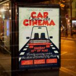 Open Air Car Cinema Template - Flyer PSD