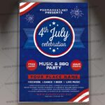 4th of July Celebration Template - Flyer PSD
