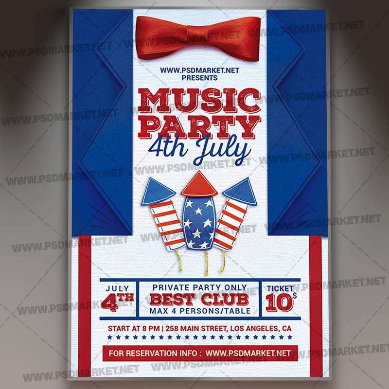 4th_of_july_music_party_flyer_psd_psdmarket-1.jpg 4th of July Music Party Template - Flyer PSD