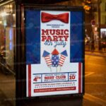 4th of July Music Party Template - Flyer PSD