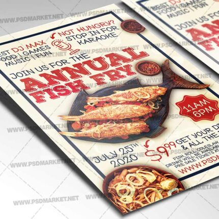 Annual Fish Fry Template - Flyer PSD