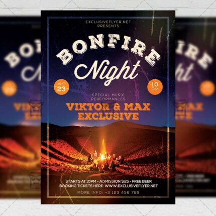 Bonfire Night - Flyer PSD Template