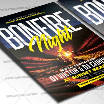 Bonfire Night Template - Flyer PSD