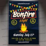 Bonfire Party Template - Flyer PSD