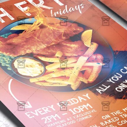 Fish Fry Fridays Template - Flyer PSD