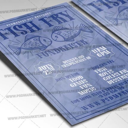 Fish Fry Fundraiser Template - Flyer PSD