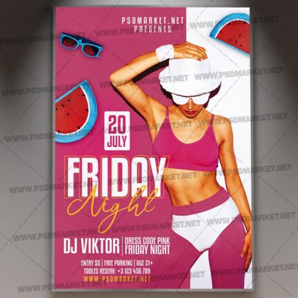 Friday Night Template - Flyer PSD