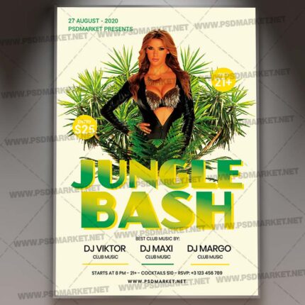 Jungle Bash Template - Flyer PSD