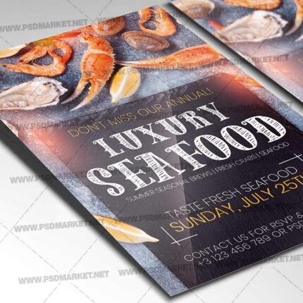 Luxury Seafood Template - Flyer PSD