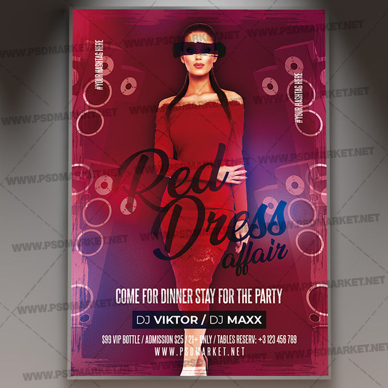 red_dress_flyer_psd_psdmarket-1.jpg Red Dress Affair Template - Flyer PSD