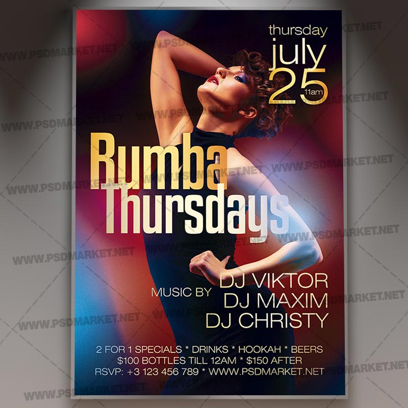 rumba_thursdays_flyer_psd_psdmarket-1.jpg Rumba Thursdays Template - Flyer PSD