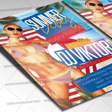 Summer Vibes Template - Flyer PSD