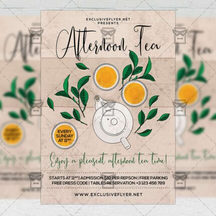 Afternoon Tea - Flyer PSD Template