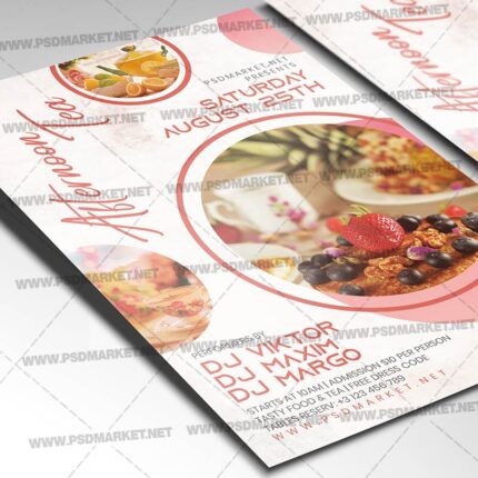Annual Afternoon Tea Template - Flyer PSD