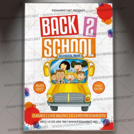 Back to School Template - Flyer PSD