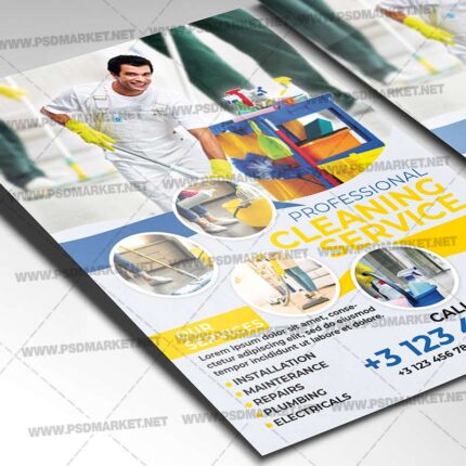 Cleaning Service Template - Flyer PSD
