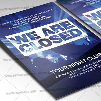 Closed Club Template - Flyer PSD