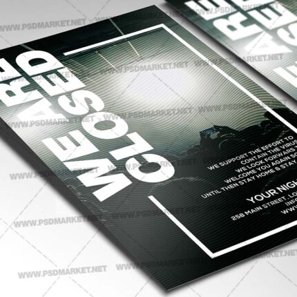 Club Closed Template - Flyer PSD
