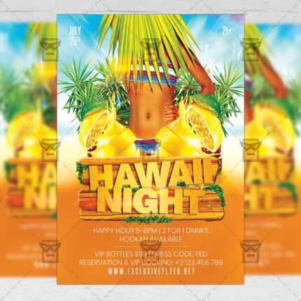 Hawaii Night - Flyer PSD Template