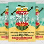 National Watermelon Day - Flyer PSD Template