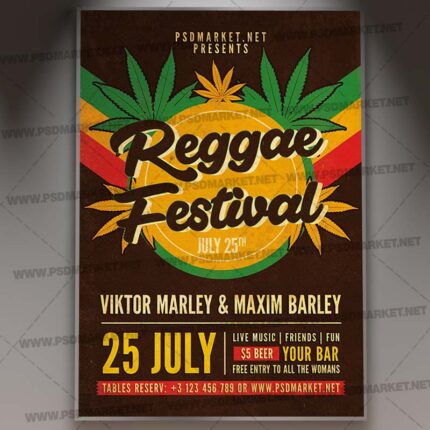 Reggae Festival Template - Flyer PSD