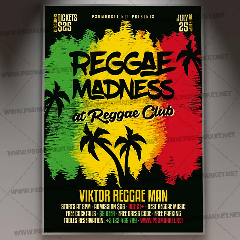 reggae_madness_flyer_psd_psdmarket-1.jpg Reggae Madness Template - Flyer PSD