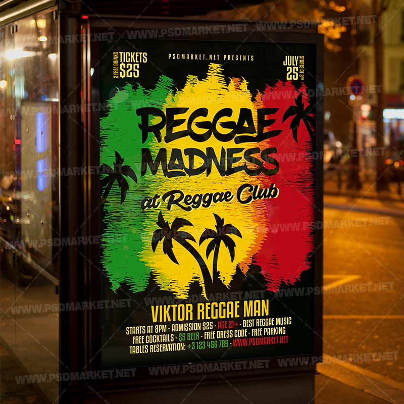 reggae_madness_flyer_psd_psdmarket-3.jpg Reggae Madness Template - Flyer PSD