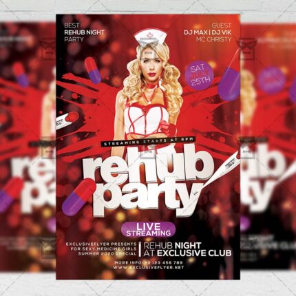 Rehub Live Party - Flyer PSD Template
