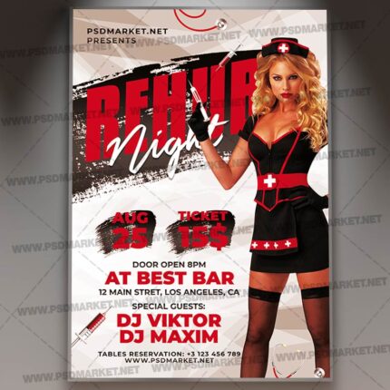 Rehub Night Template - Flyer PSD