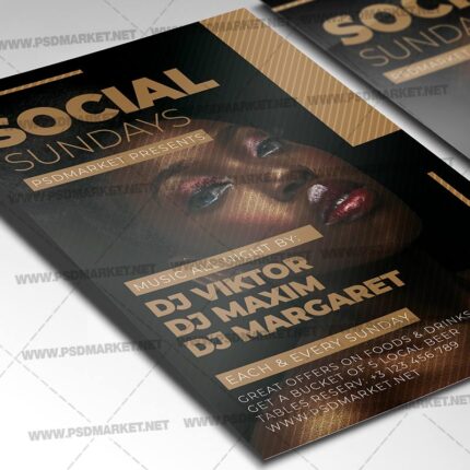 Social Sundays Template - Flyer PSD