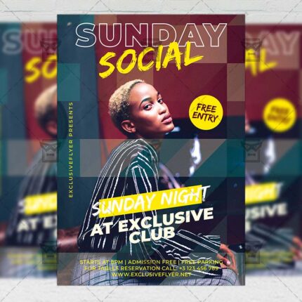 Sunday Social - Flyer PSD Template