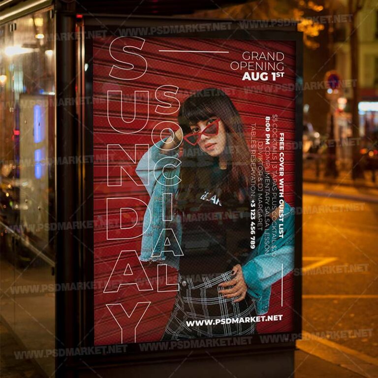 Sunday Social Template - Flyer PSD