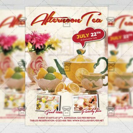 Sundays Afternoon Tea - Flyer PSD Template