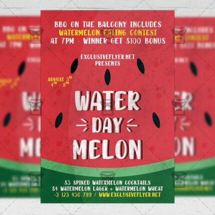 Watermelon Day - Flyer PSD Template