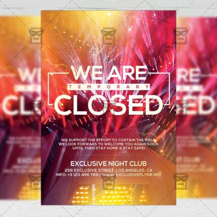 We Are Closed - Flyer PSD Template