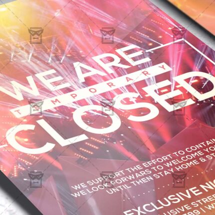 We Are Closed - Flyer PSD Template