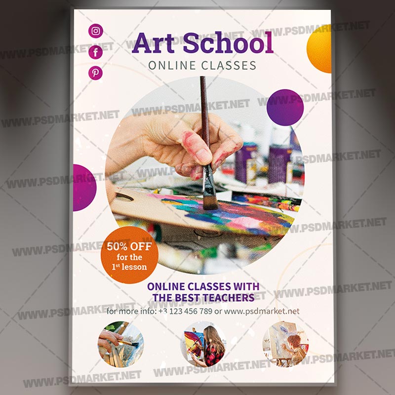 art_school_flyer_psd_psdmarket-1.jpg Art School Template - Flyer PSD