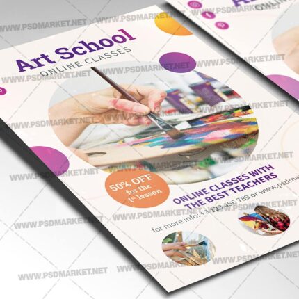 Art School Template - Flyer PSD