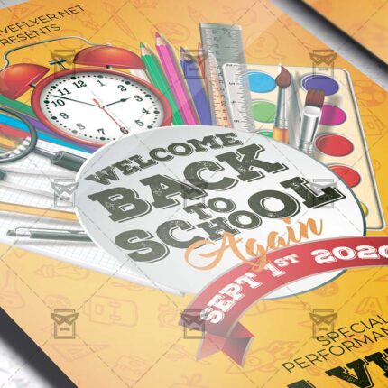 Back to School Again - Flyer PSD Template