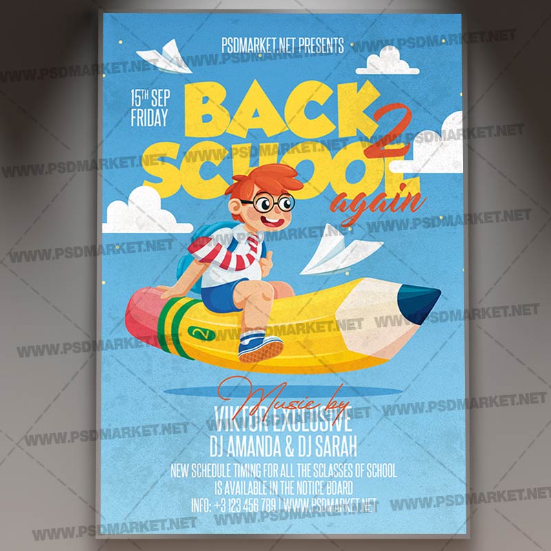 back_to_school_again_flyer_psd_psdmarket-1.jpg Back to School Again Template - Flyer PSD