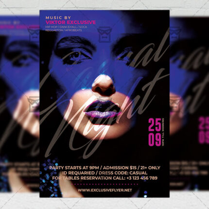 Casual Night - Flyer PSD Template