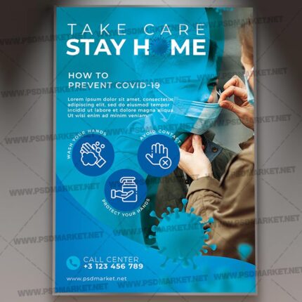 Coronavirus Template - Flyer PSD