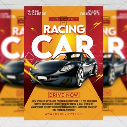 Drag Racing - Flyer PSD Template