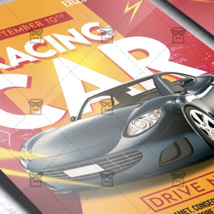 Drag Racing - Flyer PSD Template