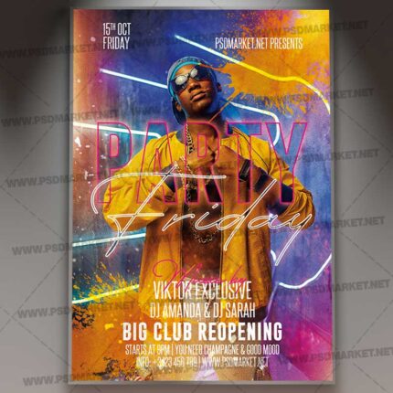 Friday Party Template - Flyer PSD