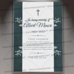 Funeral Card Template - Flyer PSD